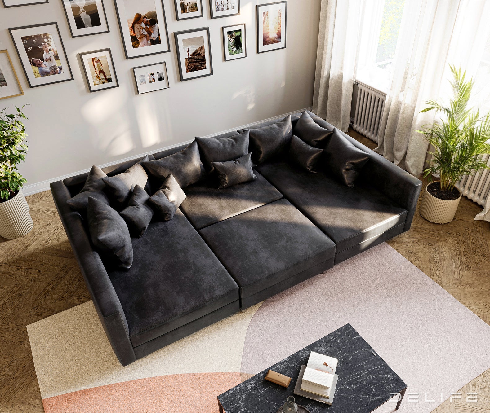 Kutna garnitura Clovis 300x185cm, Materijal: Mikrovelur