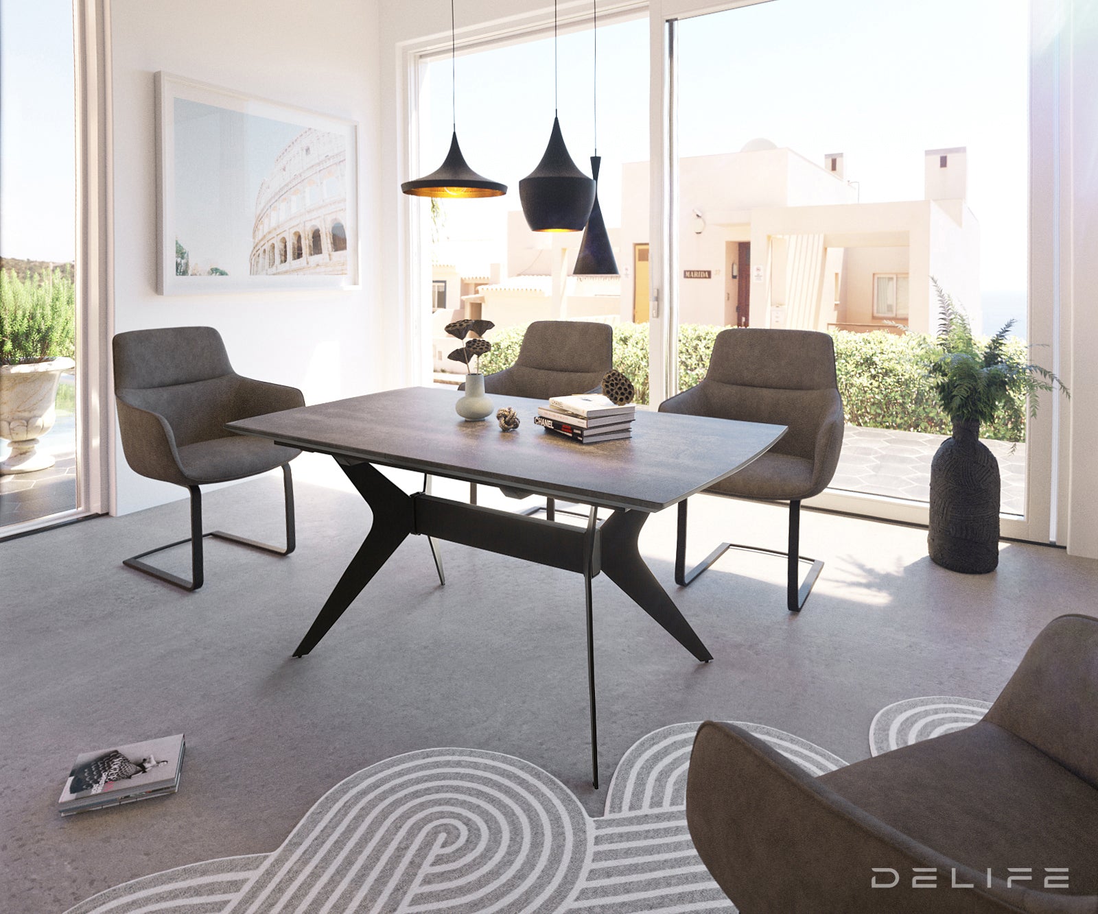 Produljivi stol Edona 160/200x90, Materijal: Folirani MDF