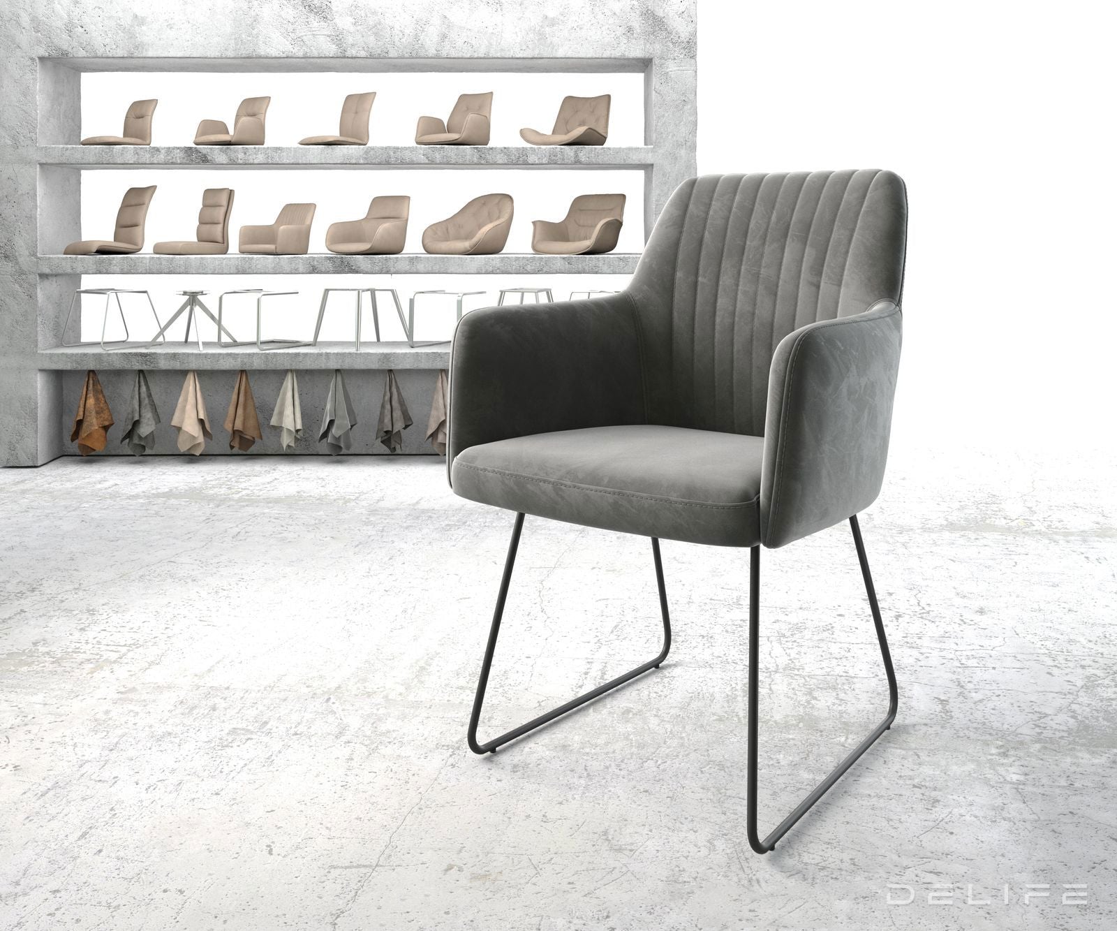 Blagovaonska stolica Greg, Materijal: Baršun