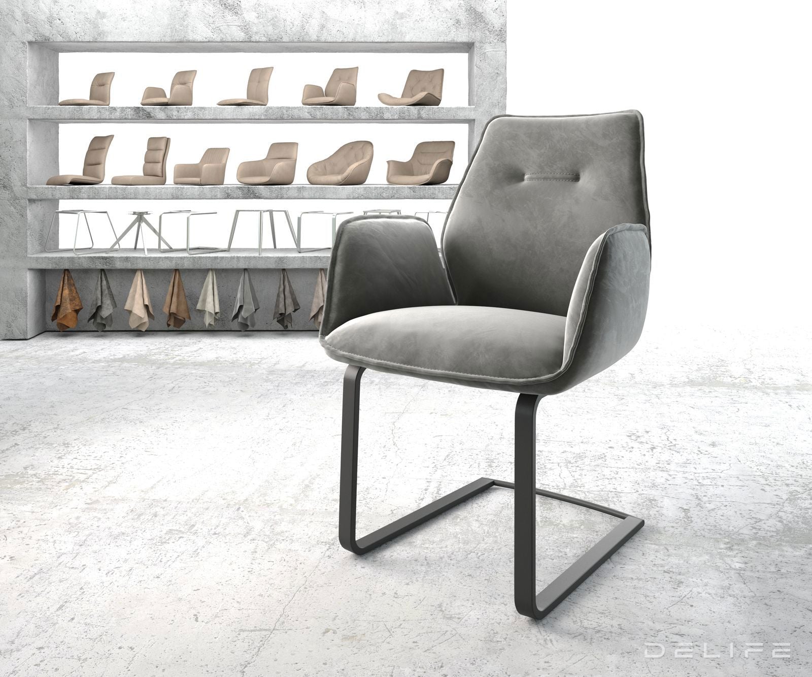 Blagovaonska stolica Zoa, Materijal: Baršun