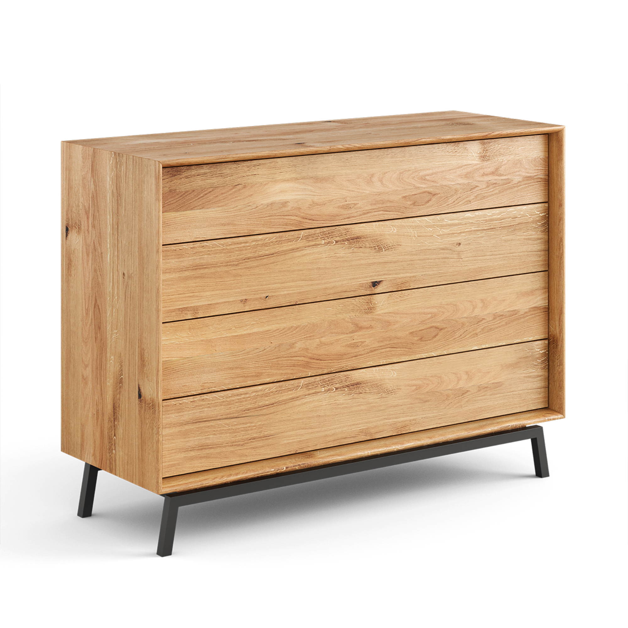 Komoda Modern Loft 120,50x45cm, Materijal: Masivno Drvo Hrast