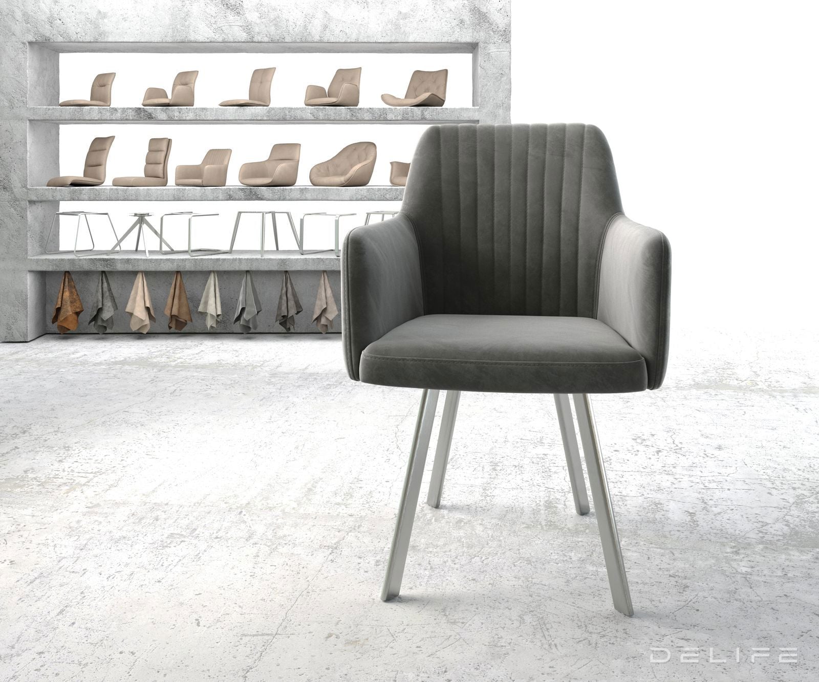 Blagovaonska stolica Greg, Materijal: Baršun