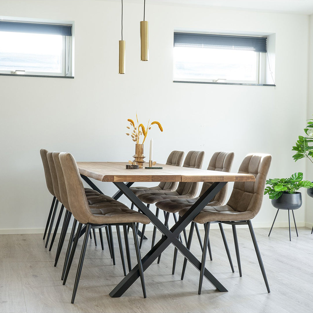 Fiksni stol Toulon 95x240x75cm, Materijal: Hrast