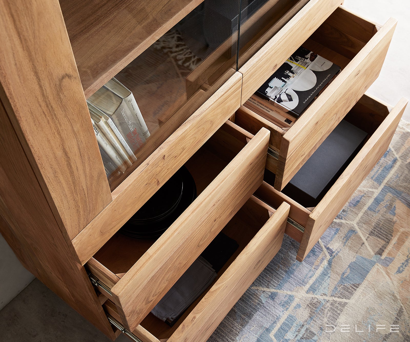 Visoka komoda Live-Edge 120x190cm, Materijal: Bagrem