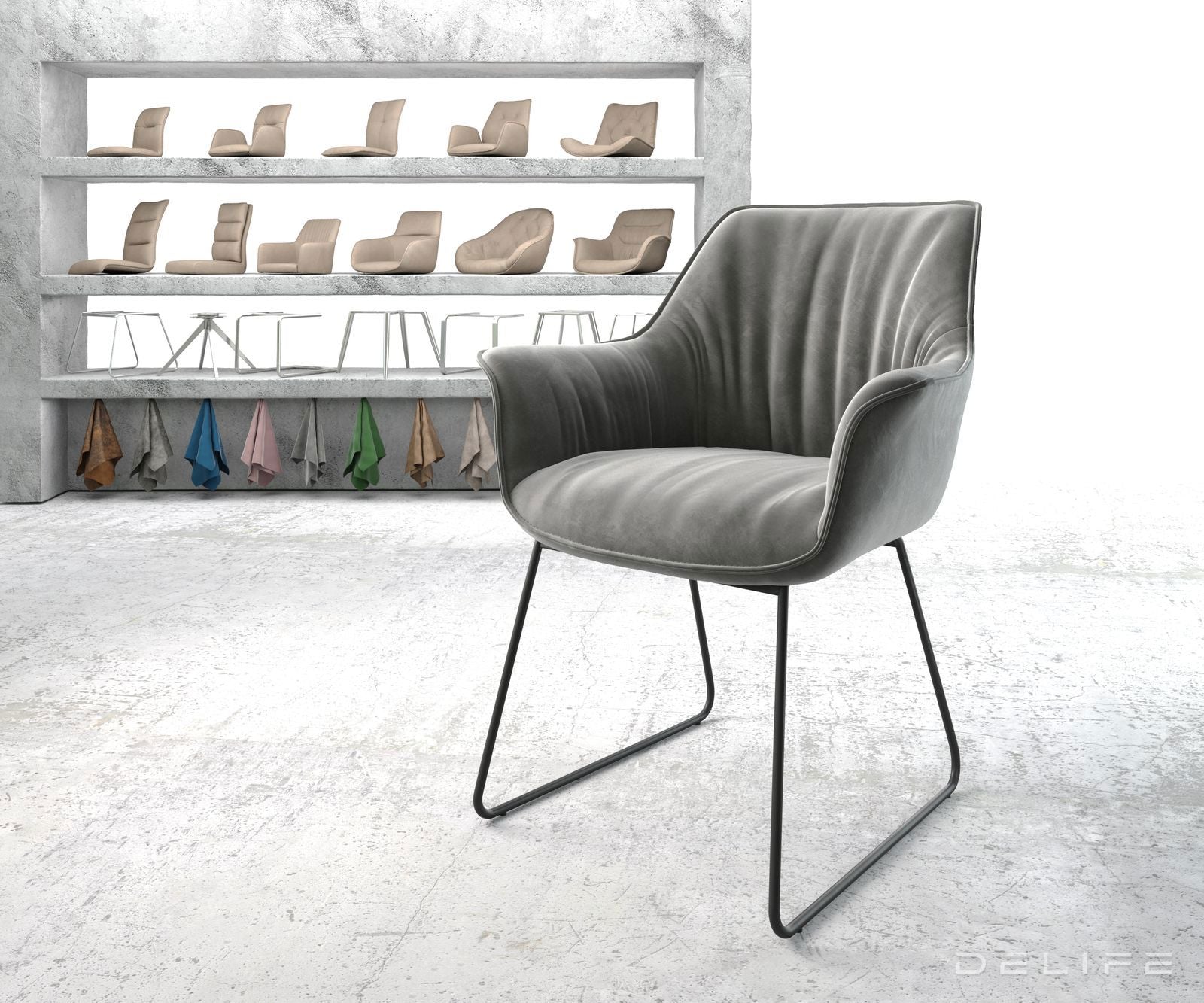 Blagovaonska stolica Keila, Materijal: Baršun