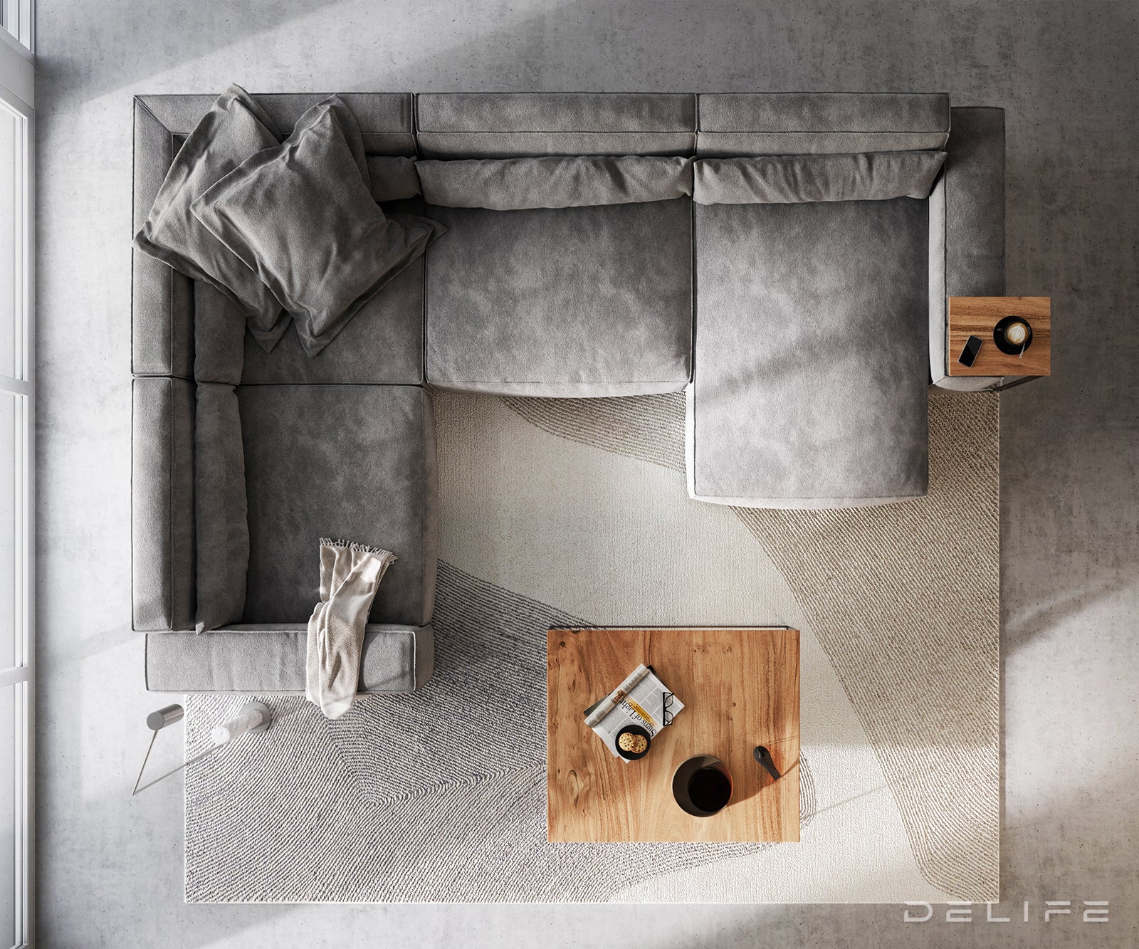 Velika kutna garnitura Sirpio XL 360x258cm, Materijal: Mikrofibra