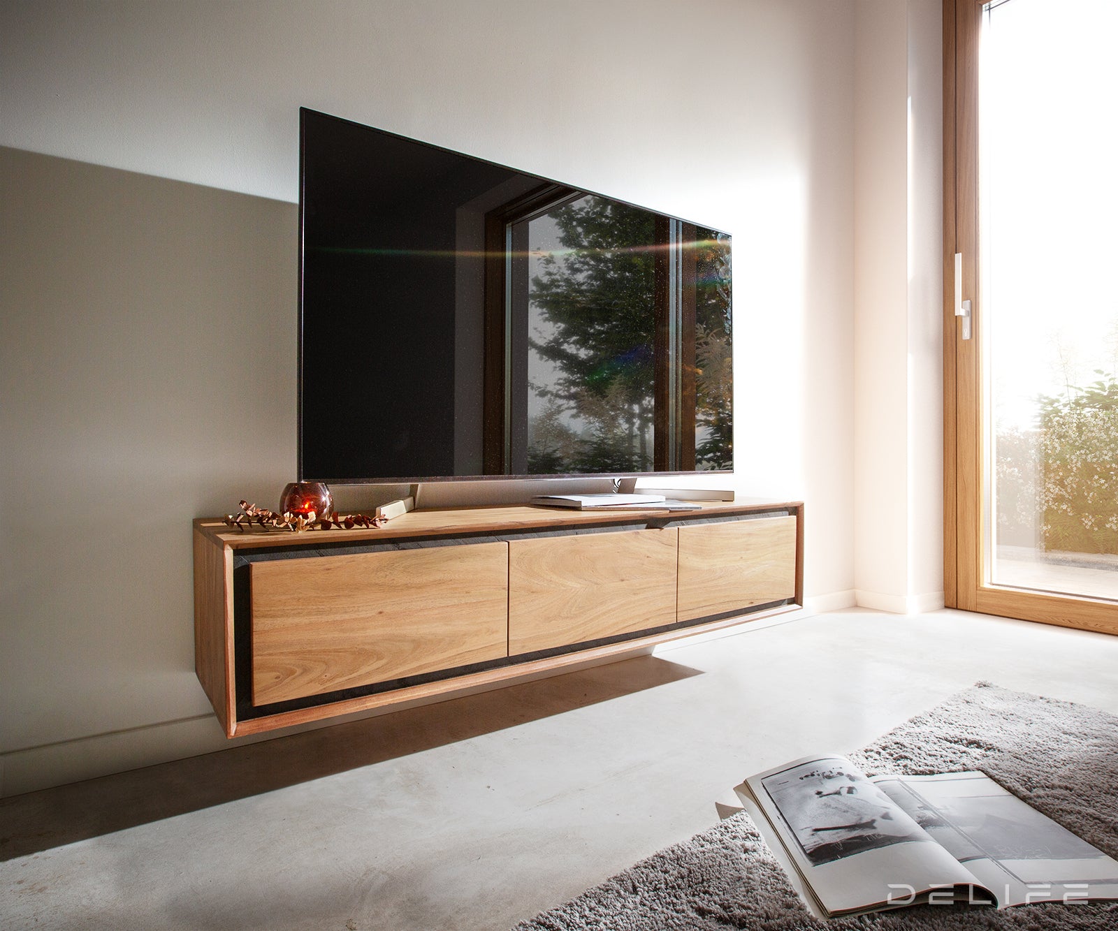 Komoda Stonegrace 145cm, Materijal: Bagrem