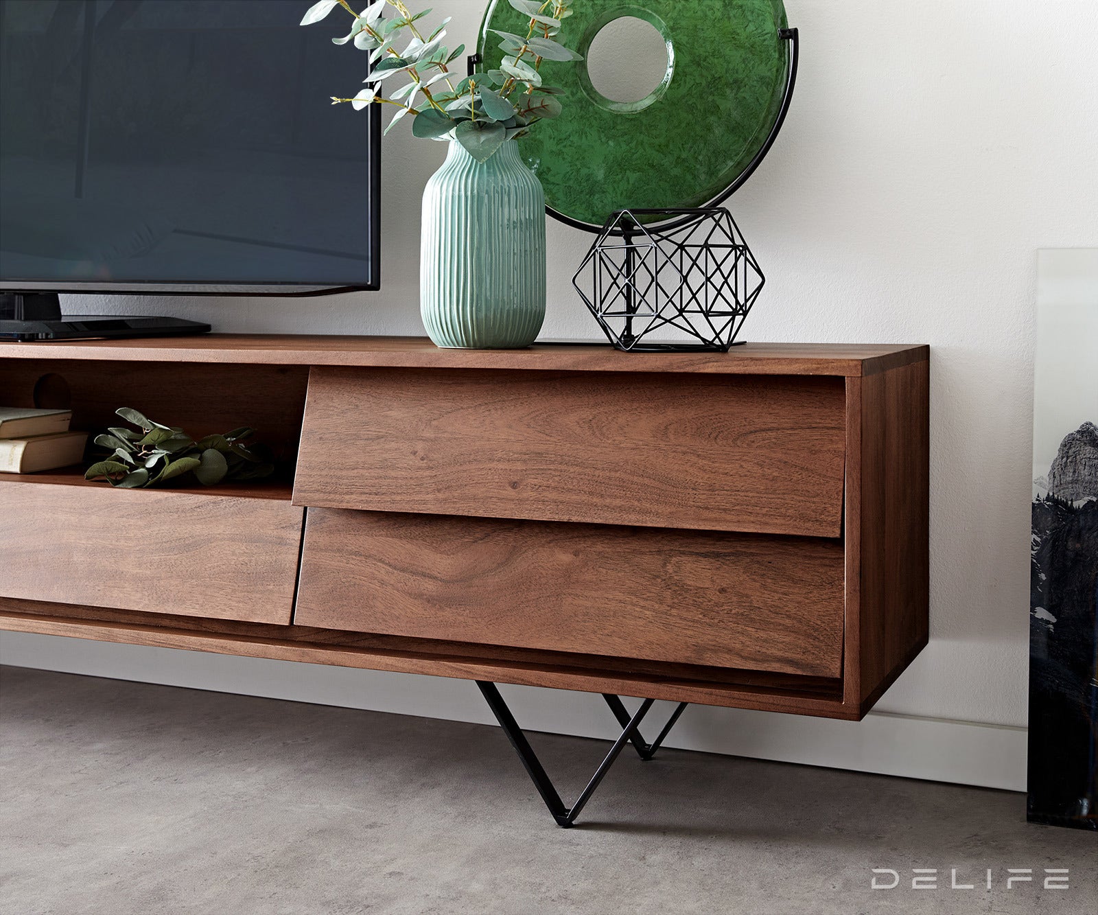 Komoda Eloi 200x33cm, Materijal: Bagrem