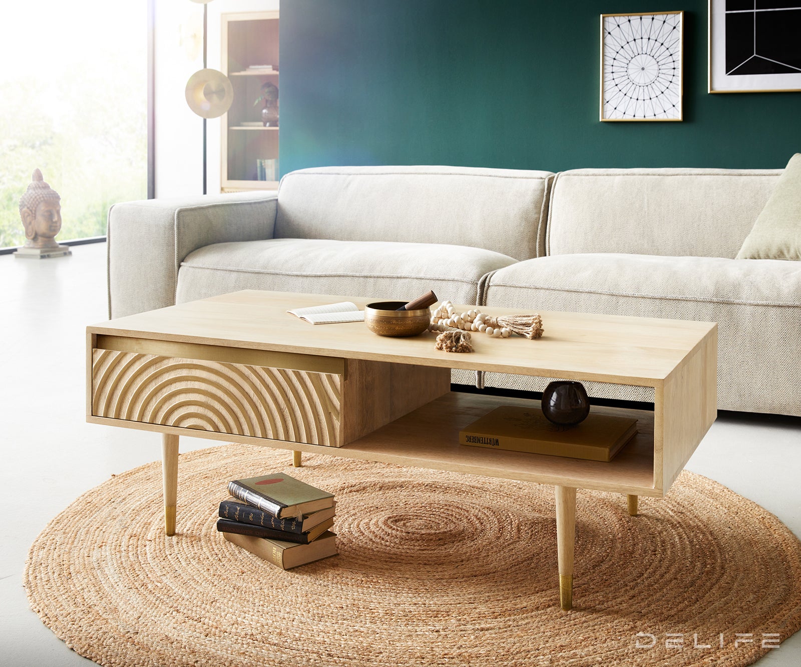 Klub stolić Budaya, Materijal: Mango