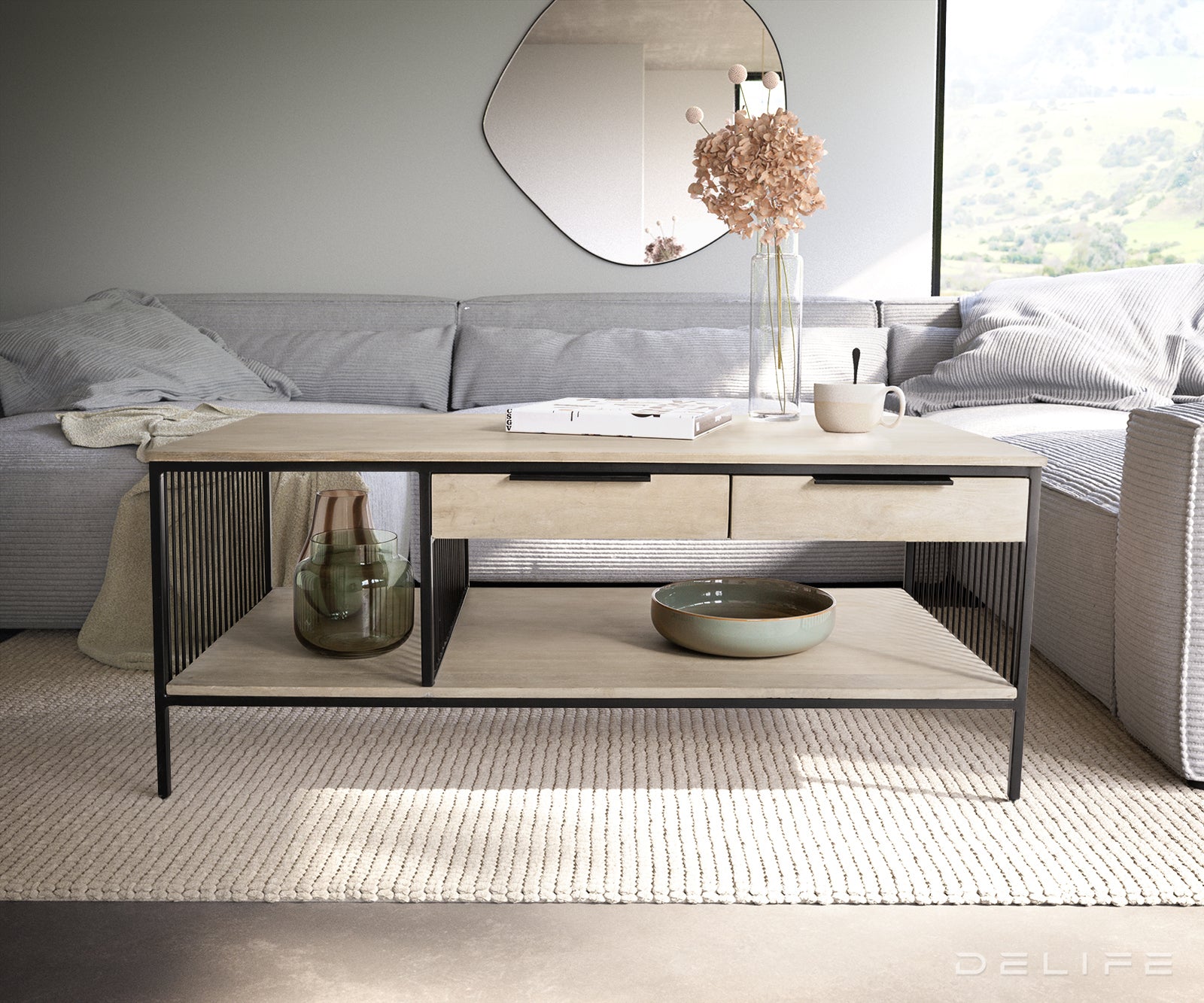 Klub stolić Libina 120x60x50cm, Materijal: Mango