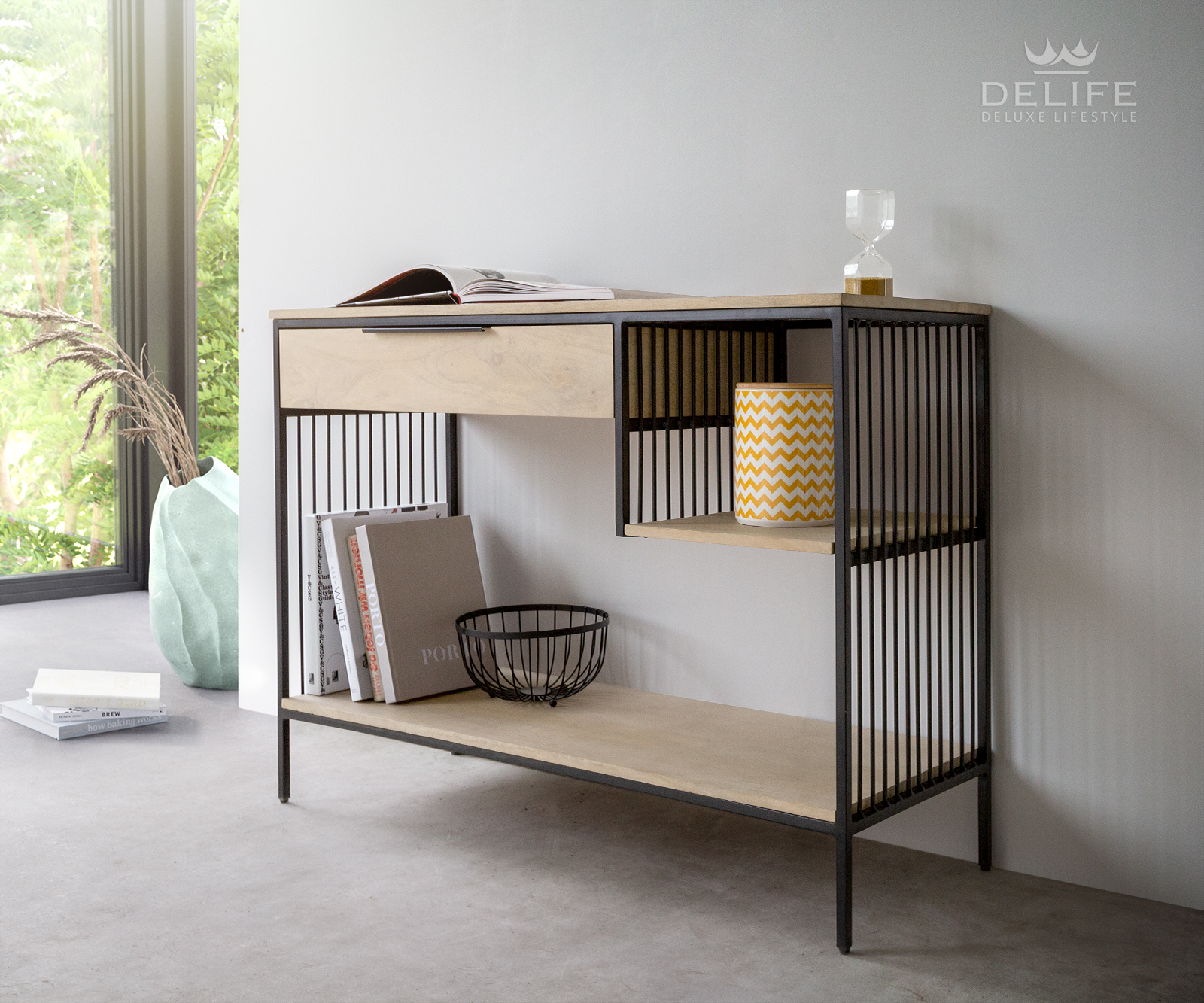 Konzolni stol Liborio, 110x40, Materijal: Mango