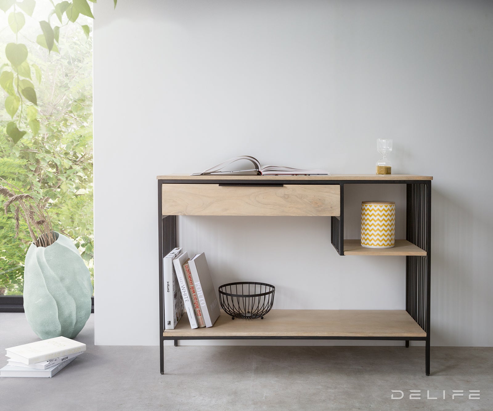 Konzolni stol Liborio, 110x40, Materijal: Mango