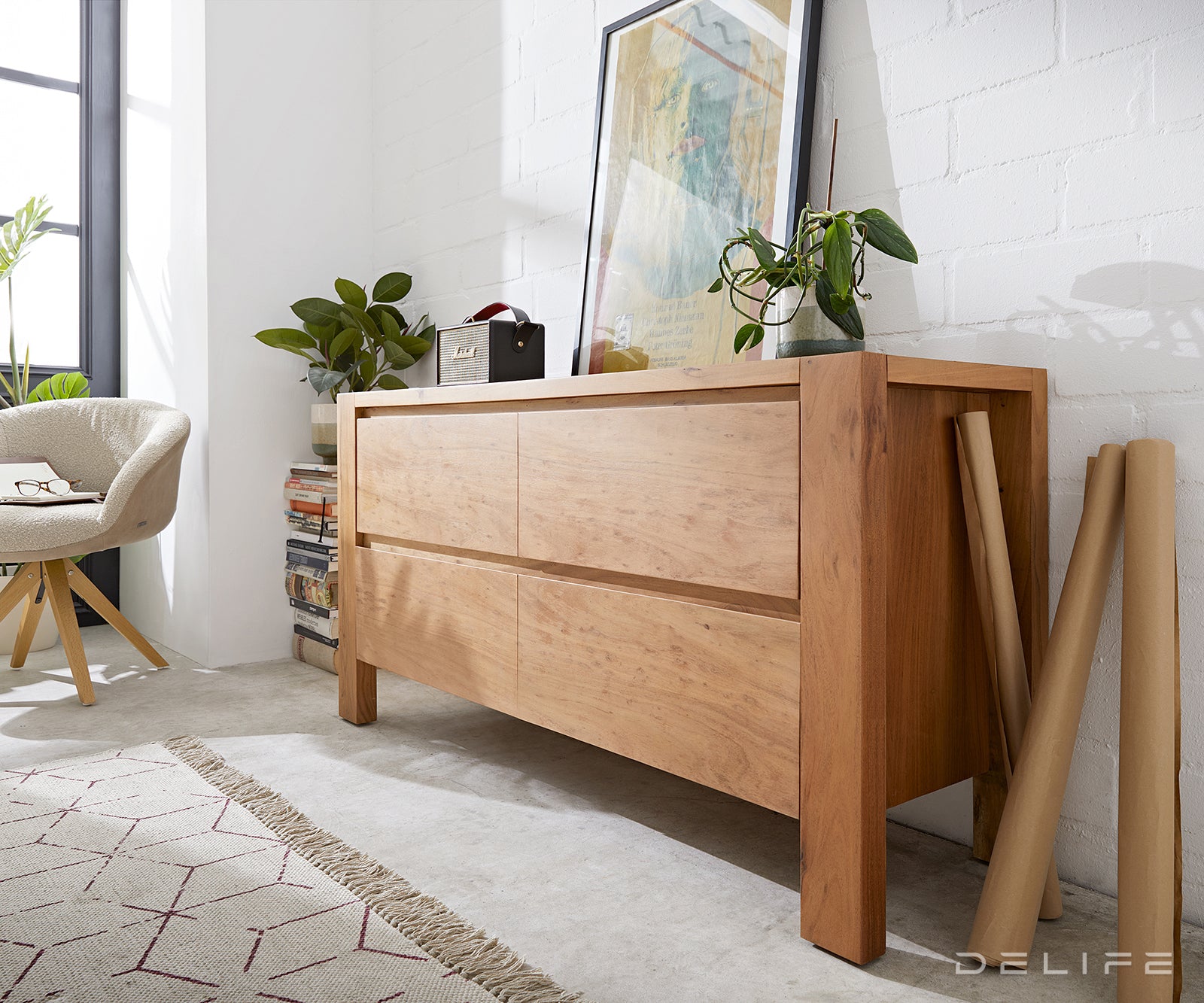 Komoda Philon, 150x45cm, Materijal: Bagrem