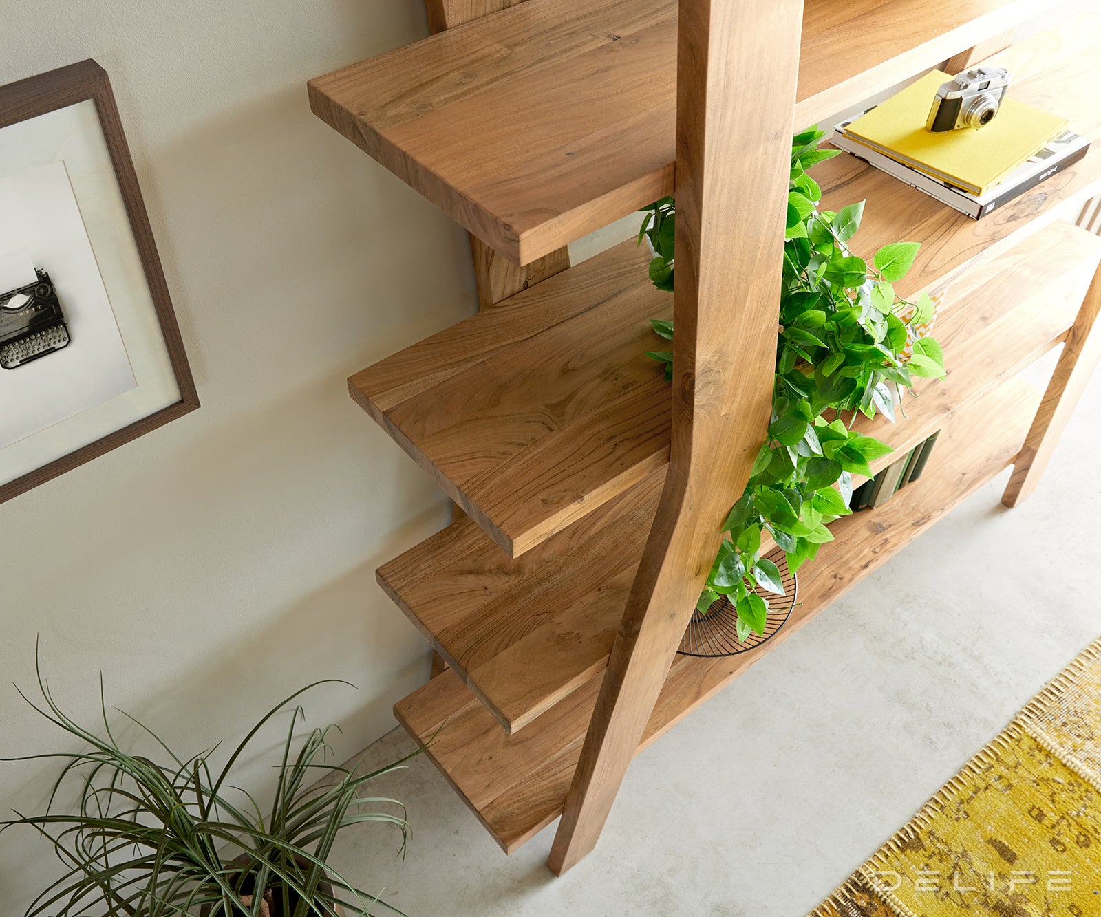 Poličar Xanthios 170x40cm, Materijal: Bagrem