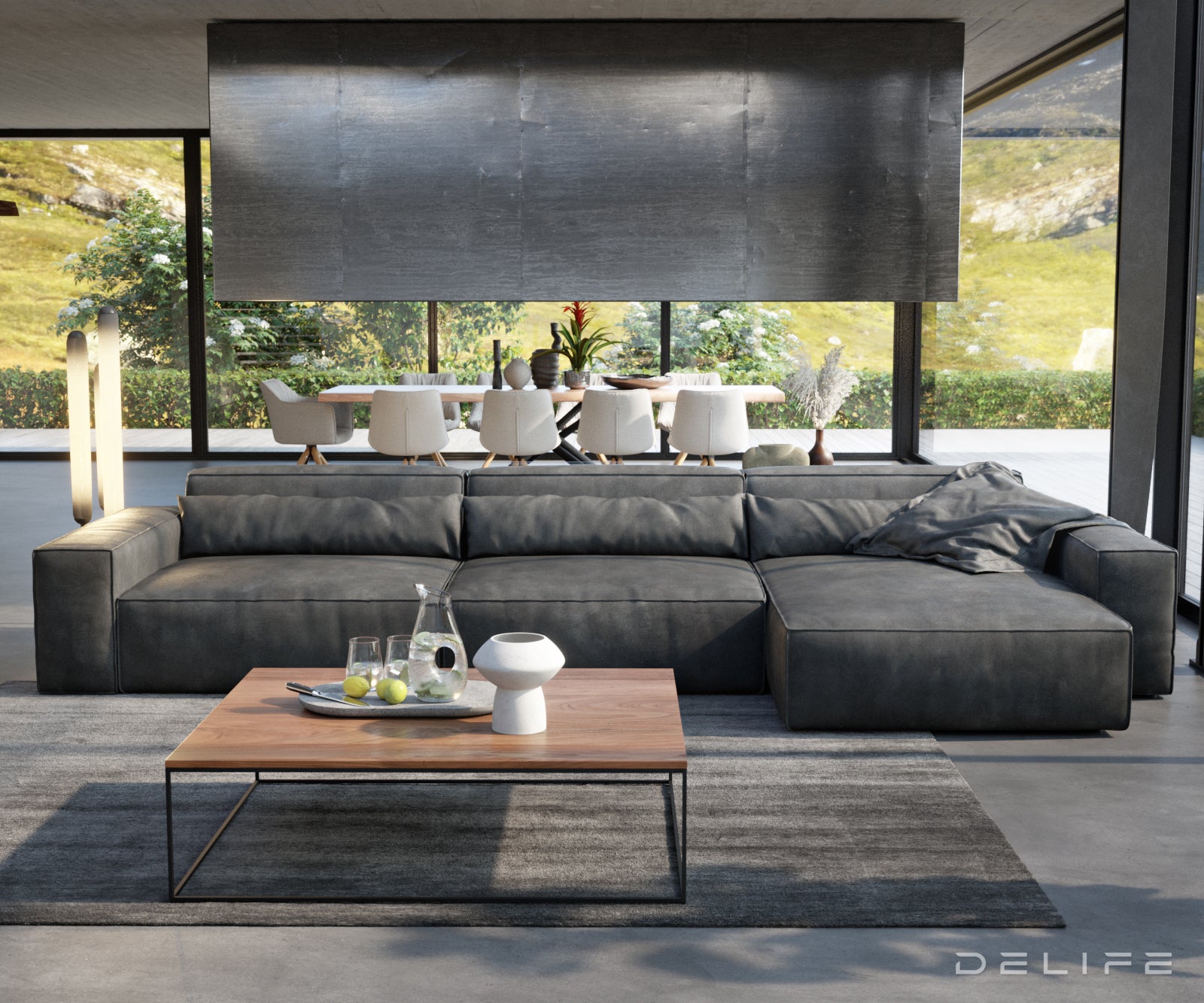 Kutna garnitura Sirpio XL 370x173cm, Materijal: Imitacija kože