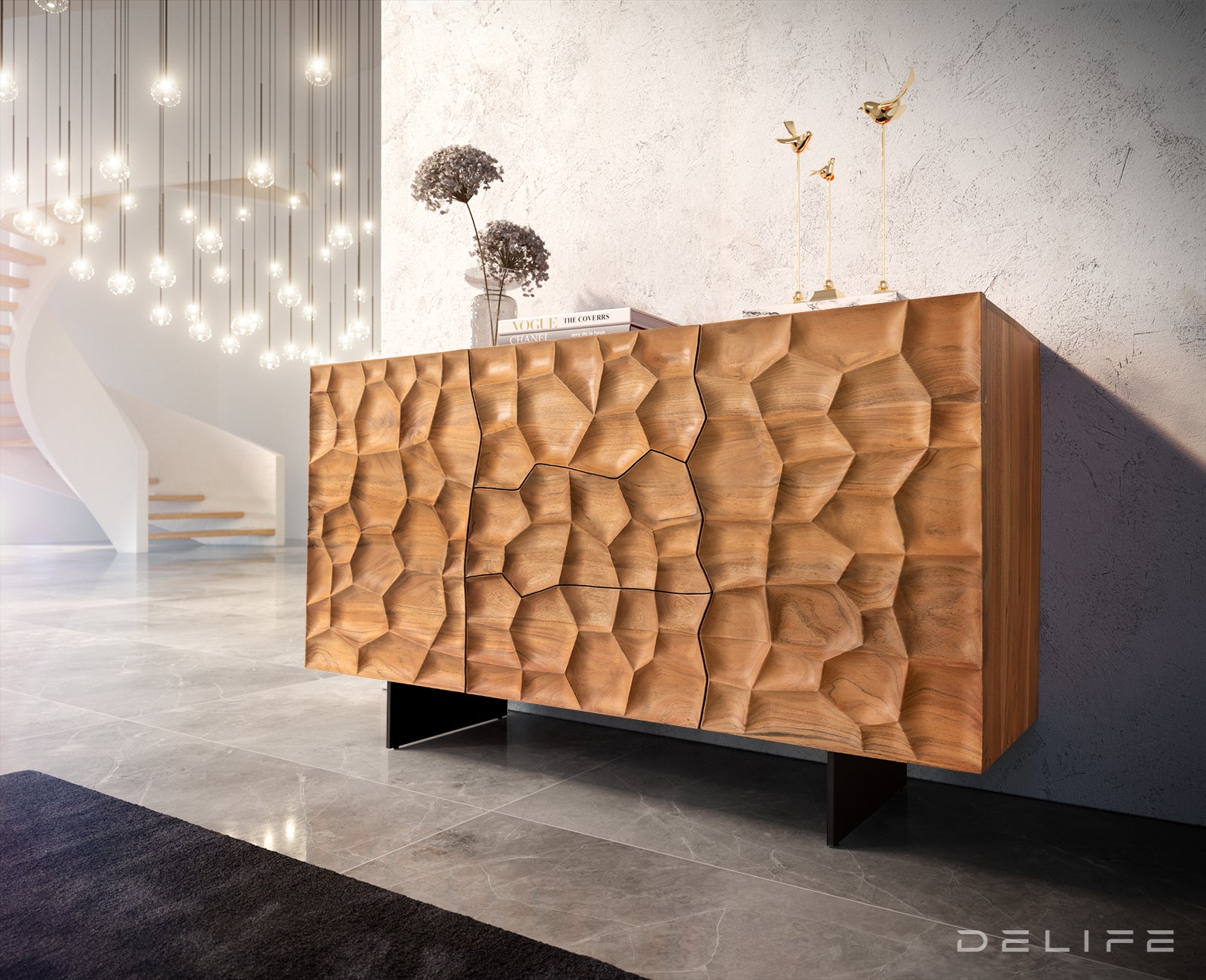 Komoda Solu, Materijal: Bagrem