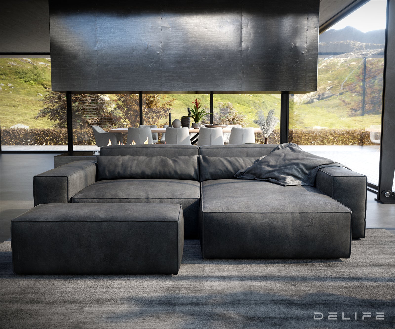 Kutna garnitura Sirpio XL 266x173cm, Materijal: Imitacija kože