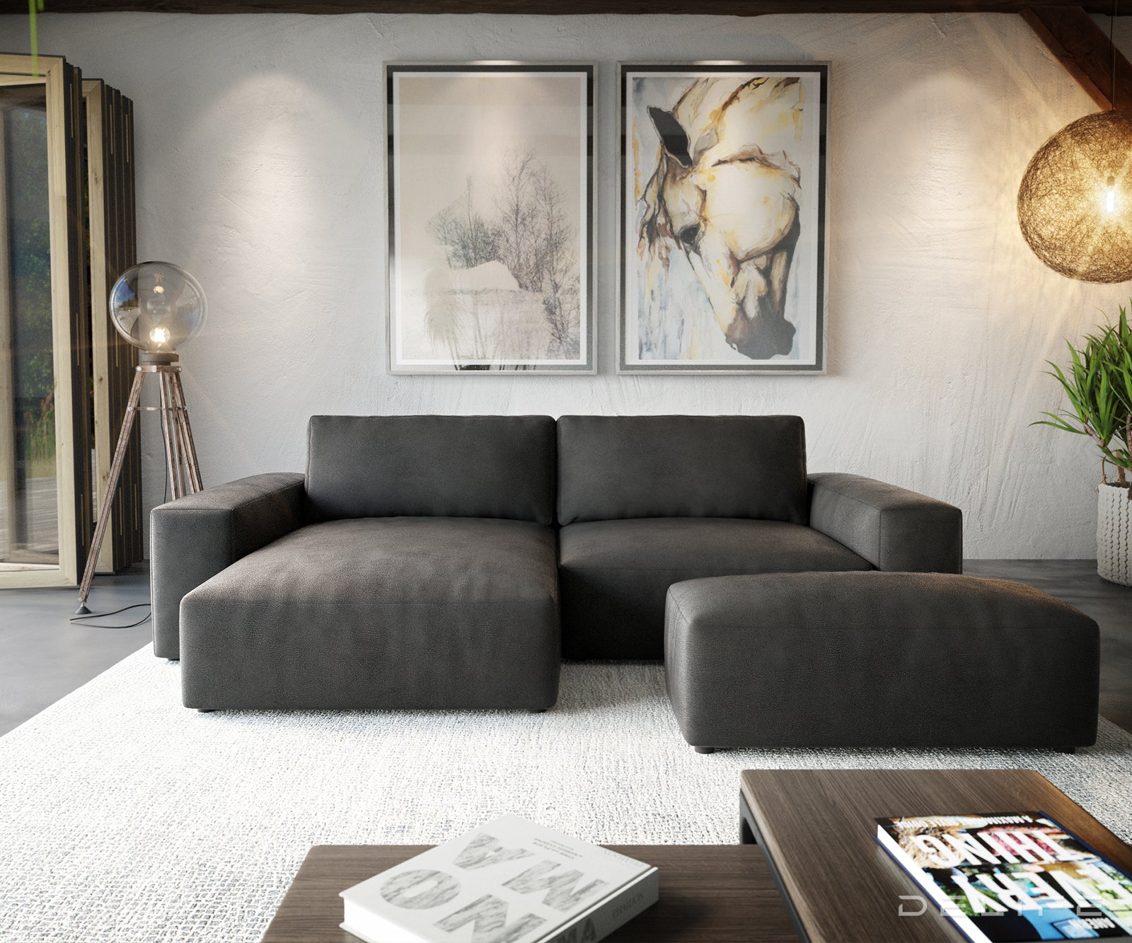 Kutna garnitura Lanzo XL, Materijal: Imitacija kože