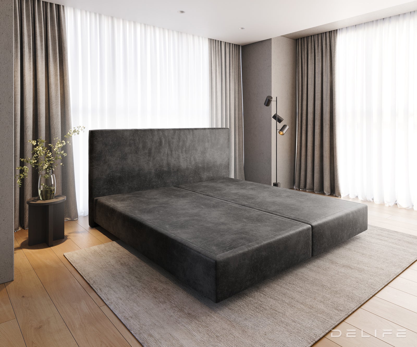 Box spring krevet Dream-Well, Materijal: Mikrofibra