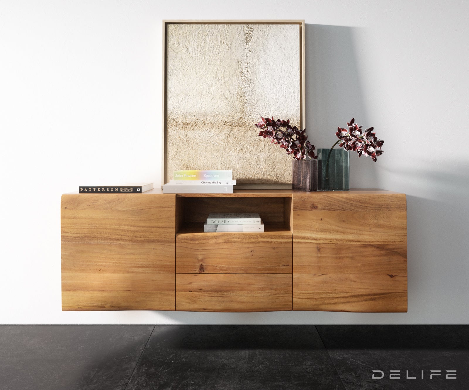 Komoda New Live Edge, 175X40cm, Materijal: Bagrem