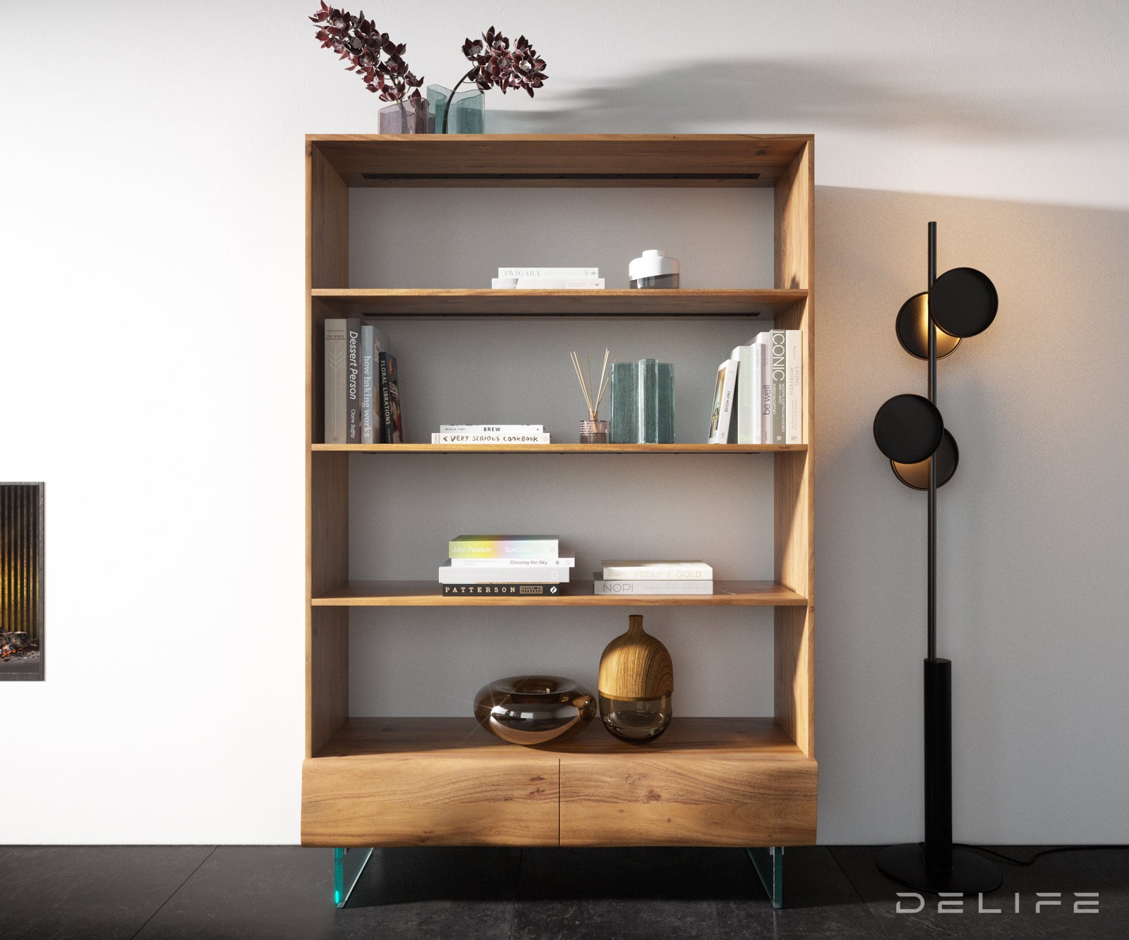 Poličar Live-Edge 115x150cm, Materijal: Bagrem