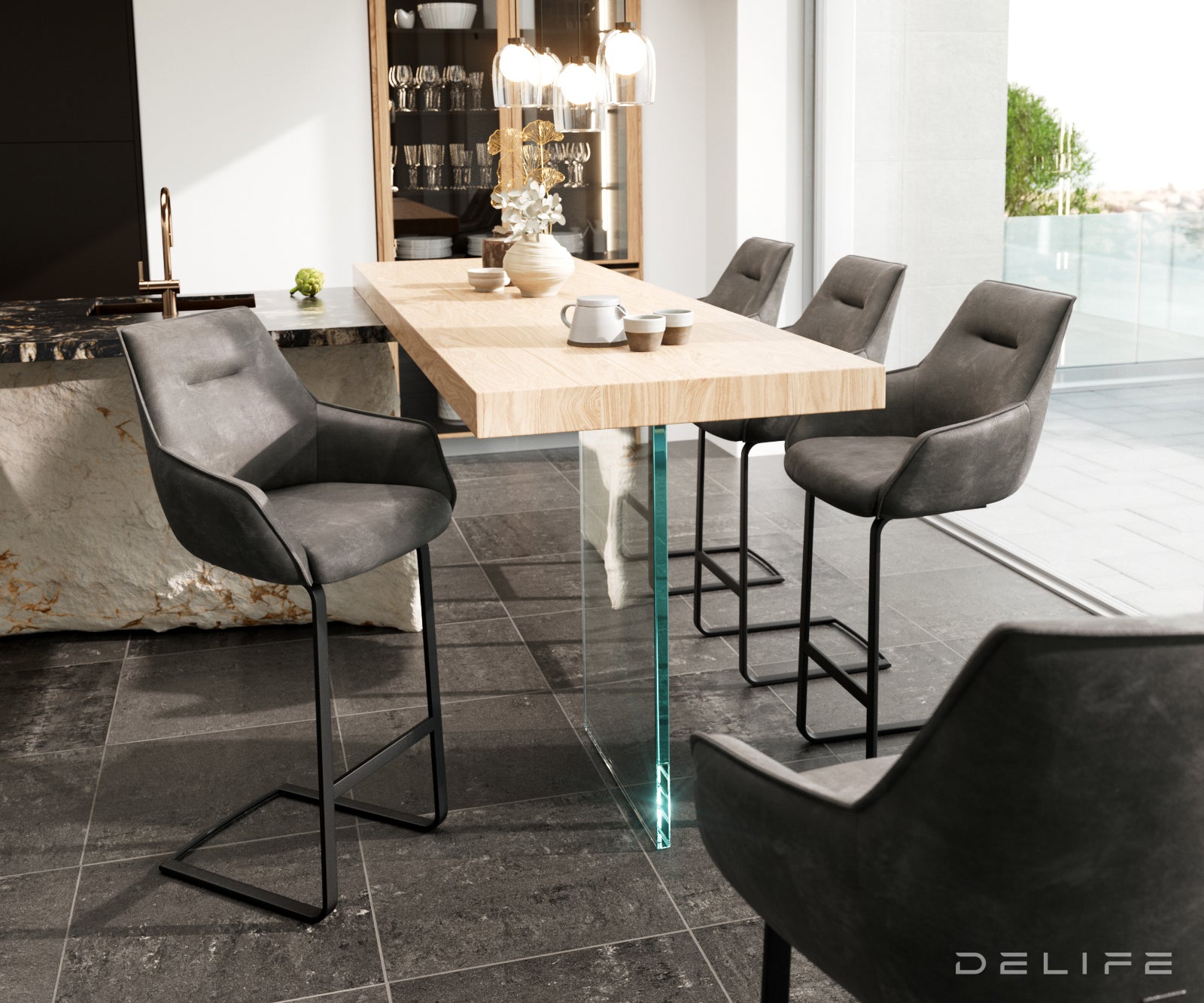 Barska stolica Alja Flex, Materijal: Mikrofibra