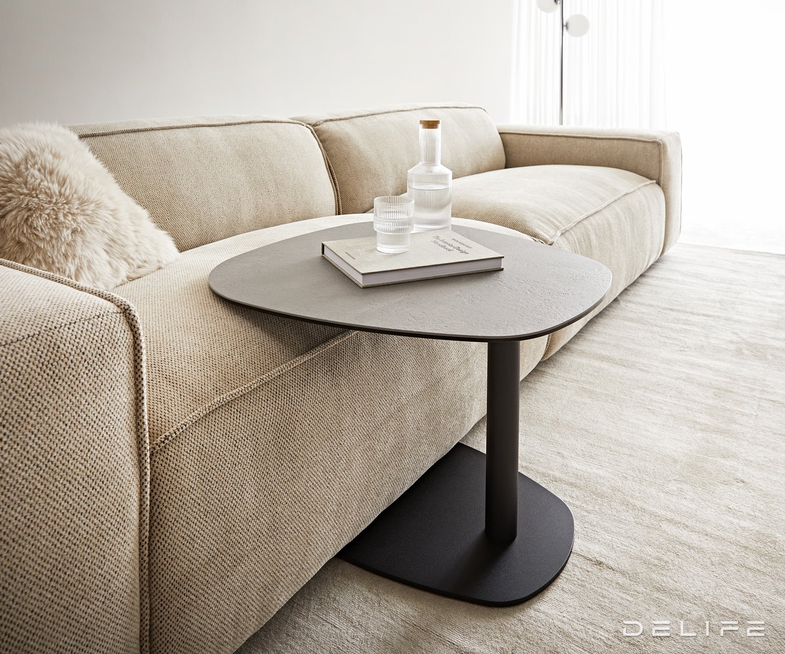 Pomoćni stolić Elenya 60x60cm, Materijal: Keramika Aspetto Concreto