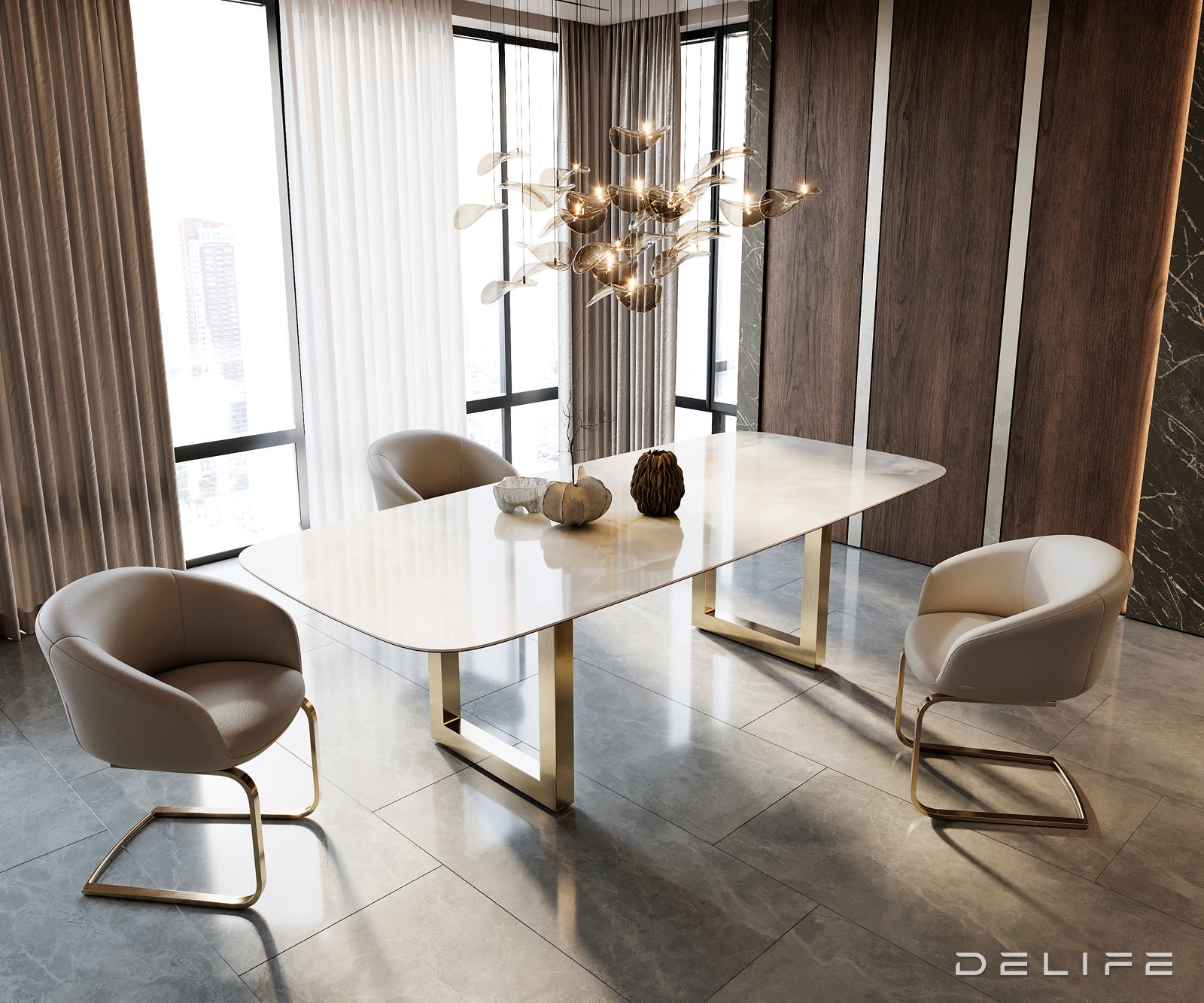 Blagovaonski stol Edge 270x120cm, Materijal: Keramika na staklu