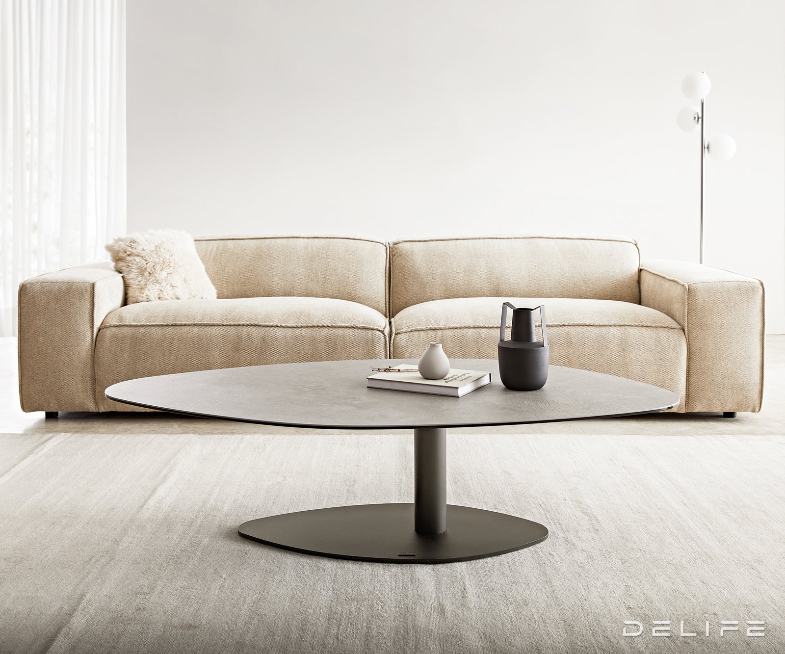 Klub stolić Vibana 140x80cm, Materijal: Keramika Aspetto Concreto