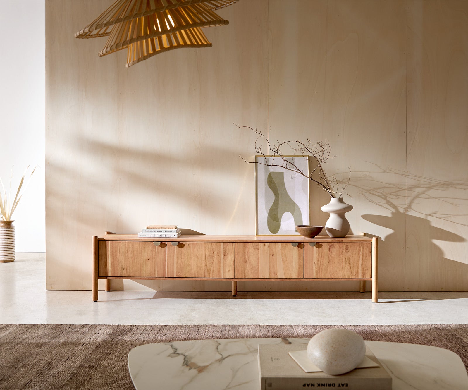 TV Komoda Caius 200cm, Materijal: Bagrem