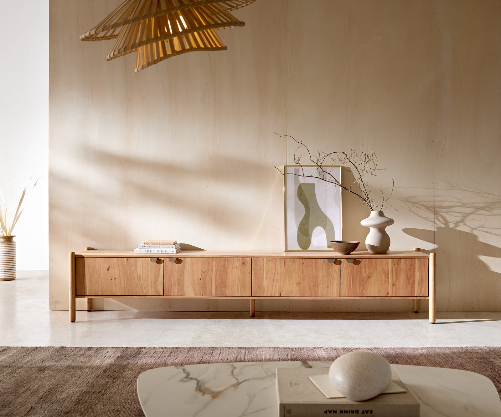 TV Komoda Caius 240cm, Materijal: Bagrem