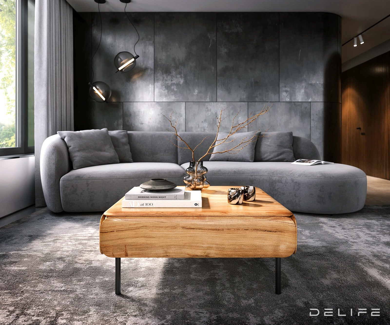 Klub stolić Shavani 90x90cm, Materijal: Bagrem