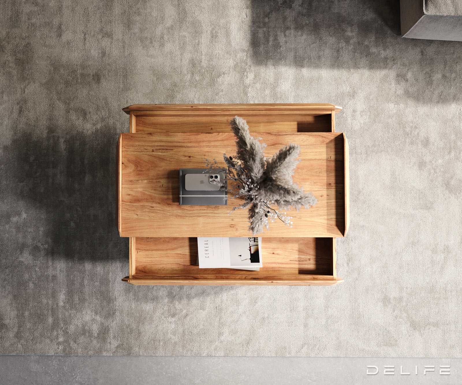 Klub stolić Kiano 100x50cm, Materijal: Bagrem