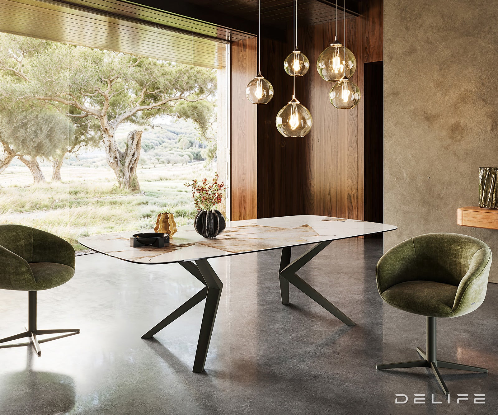 Blagovaonski stol Edge 240x120cm, Materijal: Keramika na sigurnosnom staklu