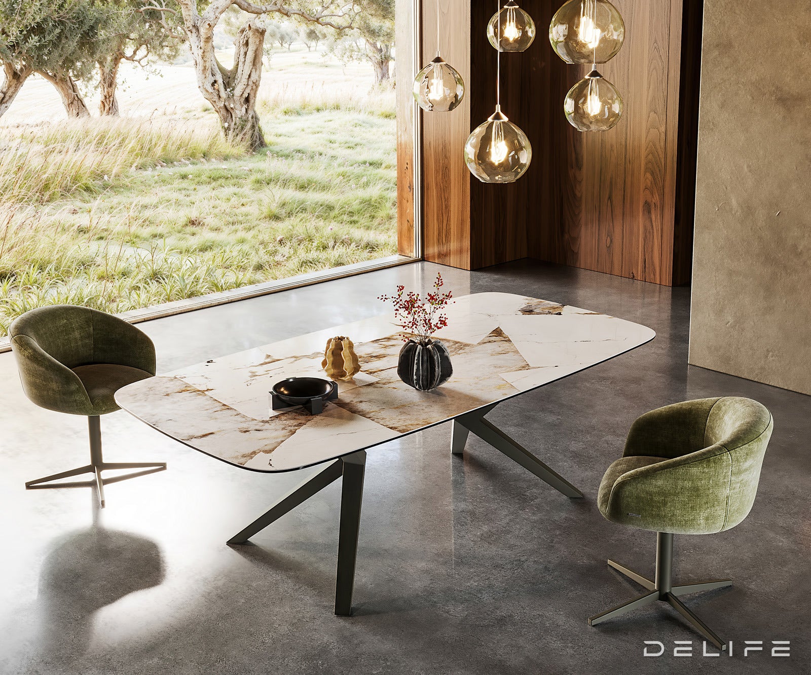 Blagovaonski stol Edge 240x120cm, Materijal: Keramika na sigurnosnom staklu