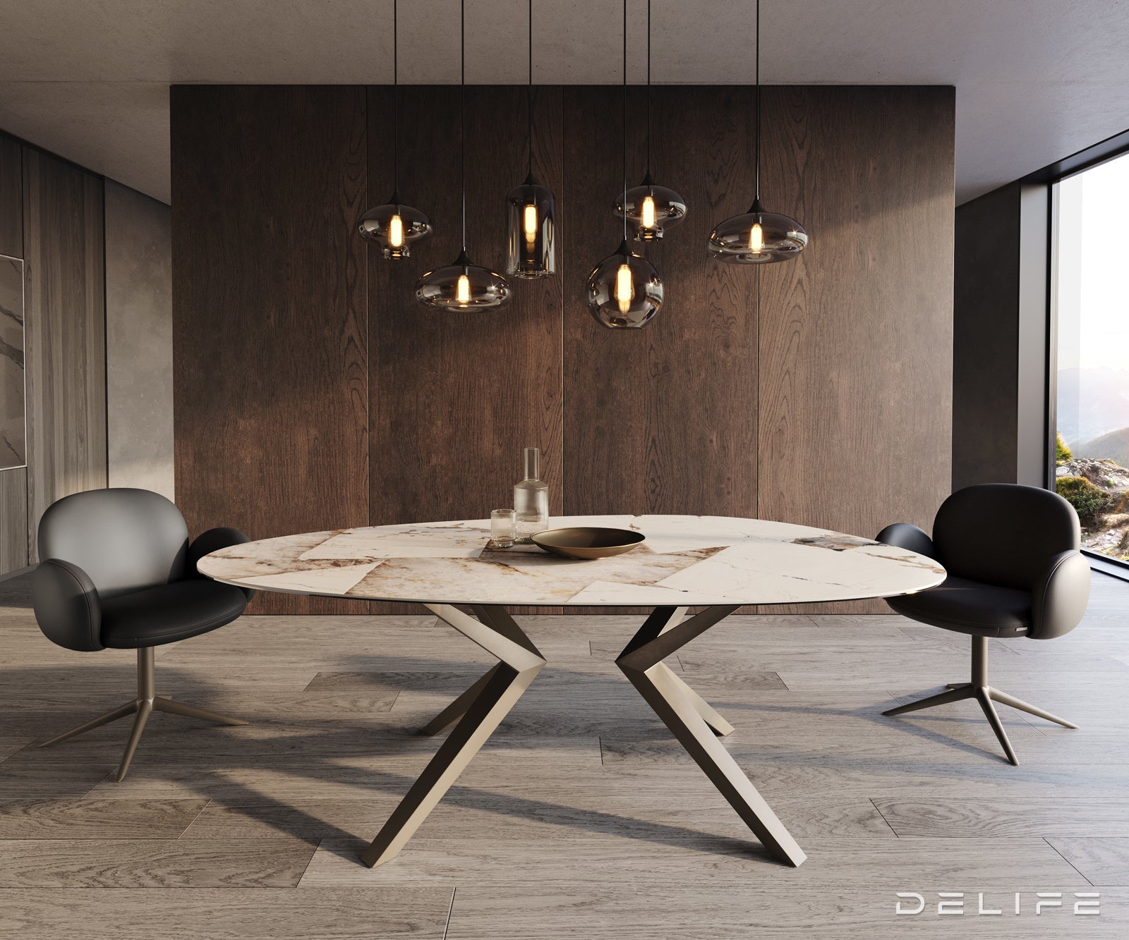 Blagovaonski stol Edge 220x120cm, Materijal: Keramika Patagonia Lappato