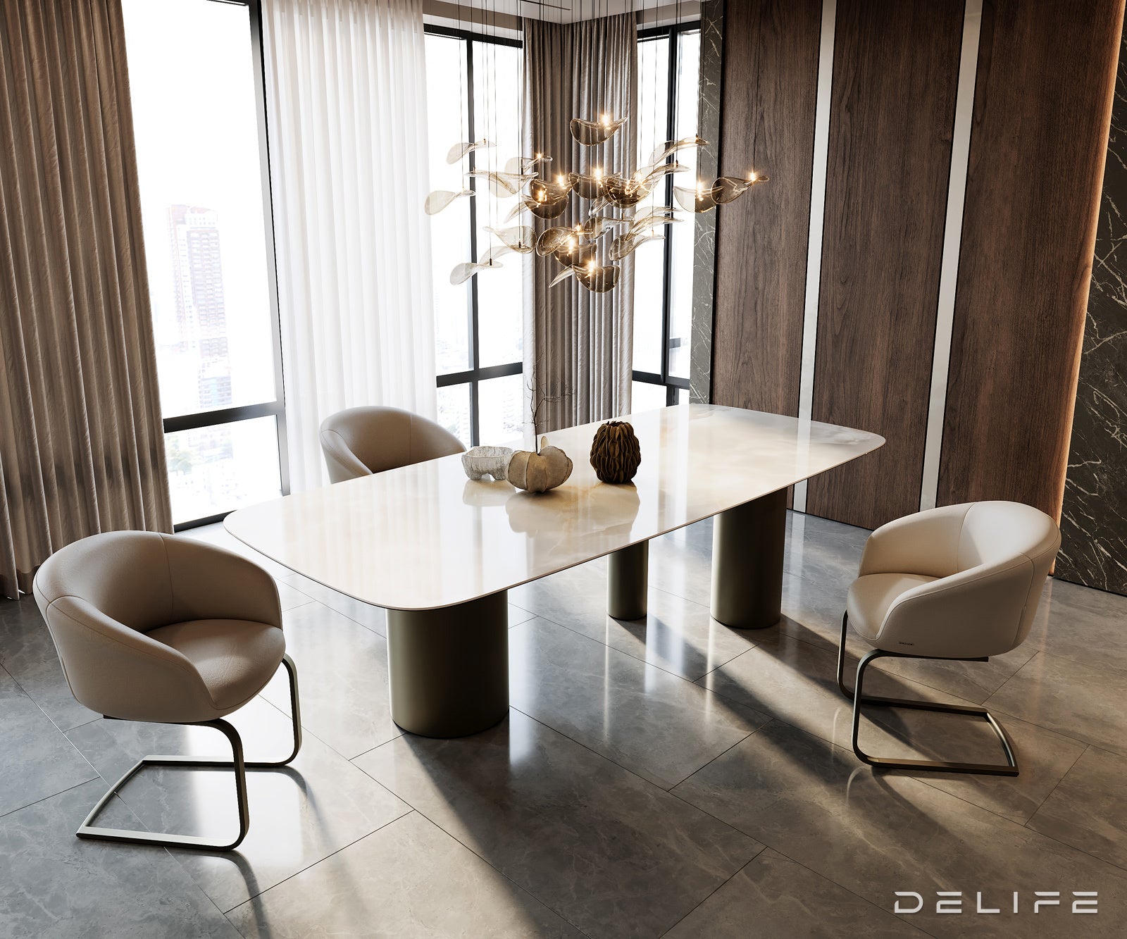 Blagovaonski stol Edge 270x120cm, Materijal: Keramika na staklu