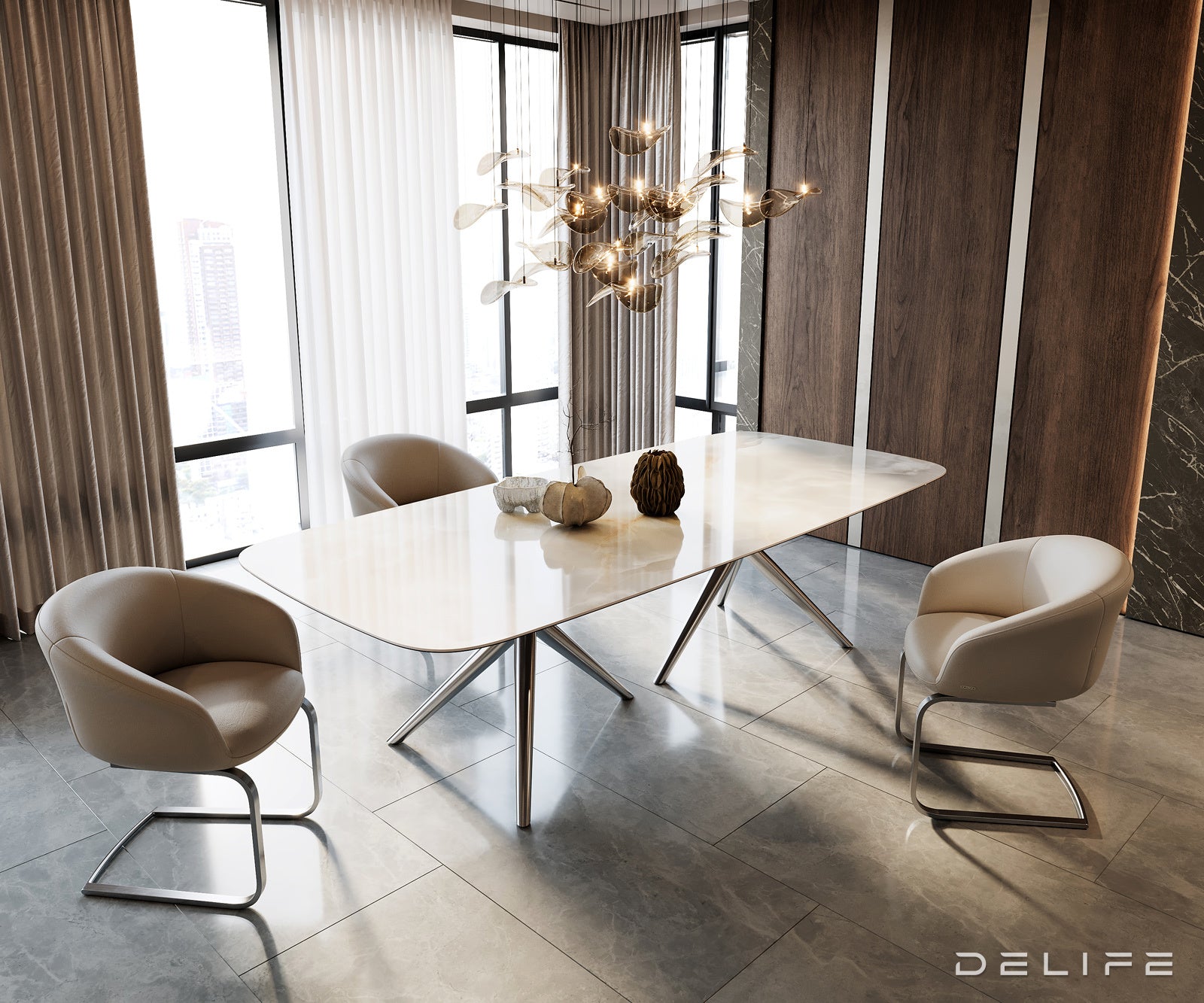 Blagovaonski stol Edge 270x120cm, Materijal: Keramika na staklu