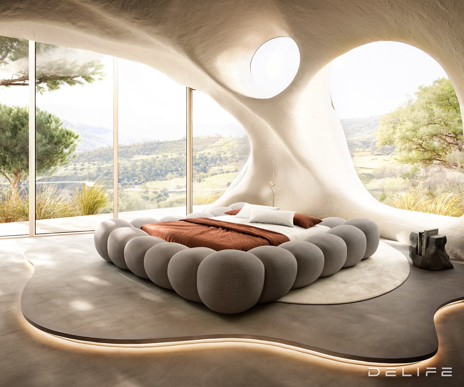 Okvir Kreveta Perlla, Materijal: Strukturirana tkanina