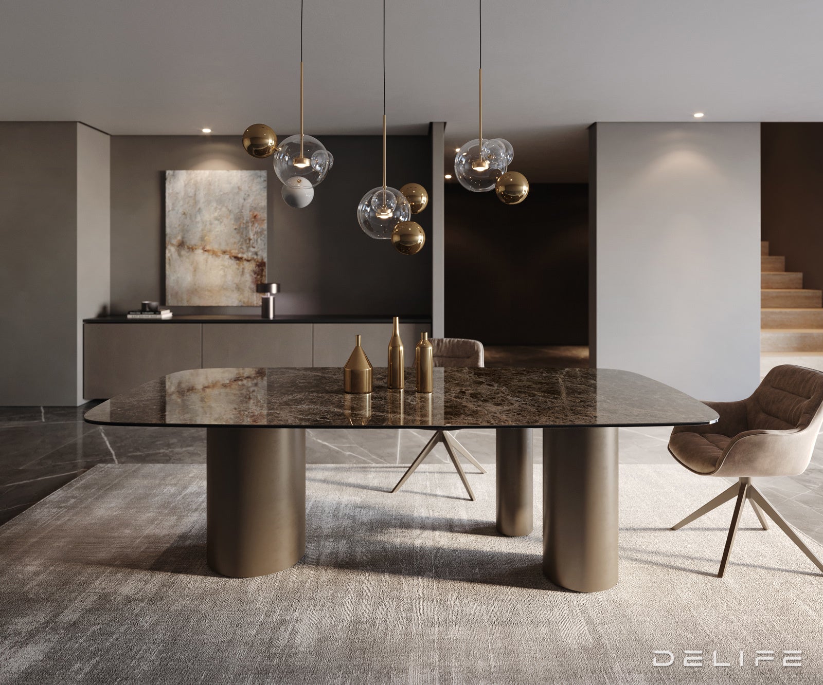 Blagovaonski stol Edge 240x120cm, Materijal: Keramika na staklu