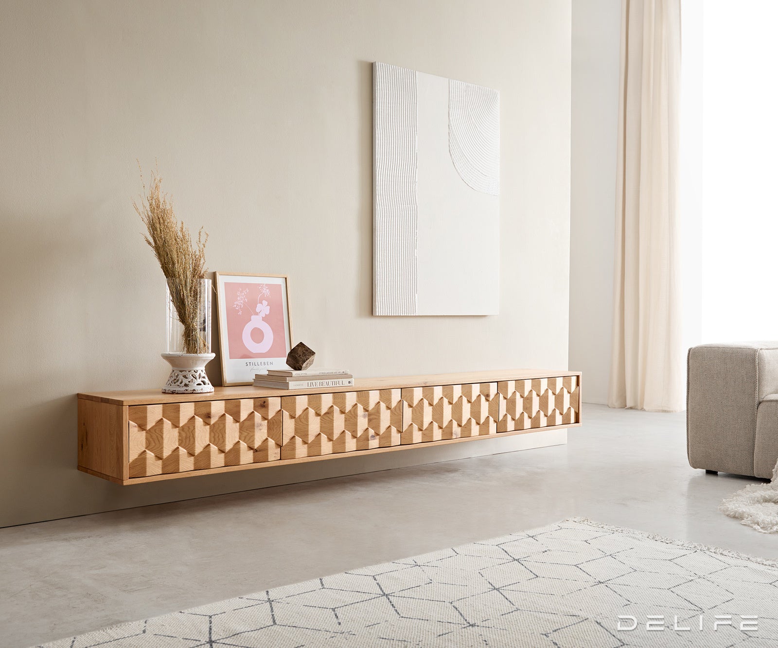 TV Komoda Fevo 220 cm, Materijal: Hrast