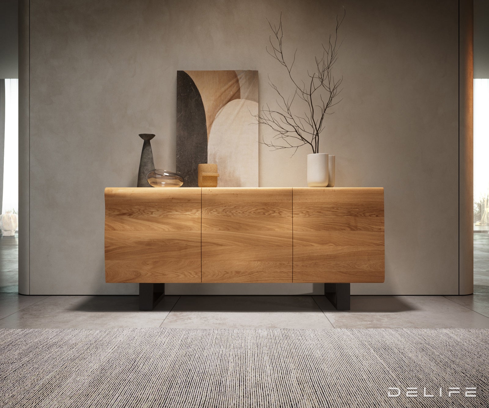 Komoda New Live-Edge 145 cm, Materijal: Hrast