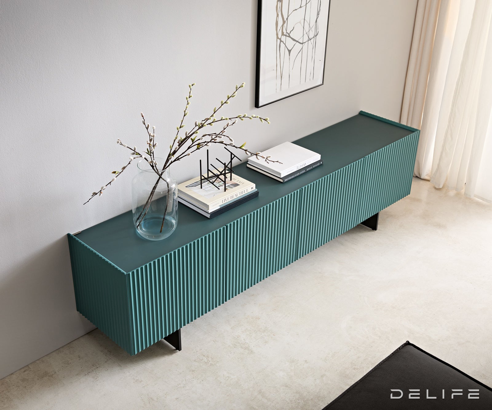 Tv komoda Kelani 200x40cm, Materijal: MDF