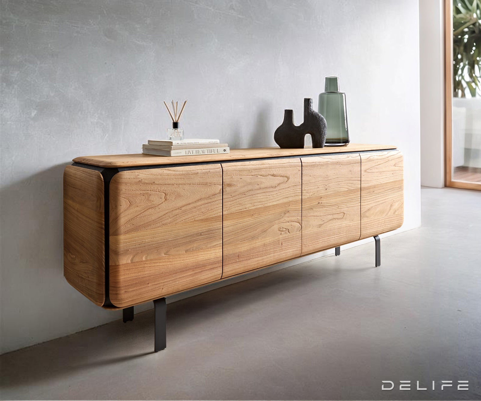 Komoda Giacinto 185x41cm, Materijal: Brijest