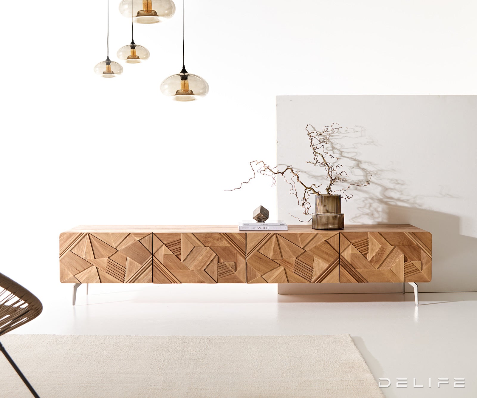 TV Komoda Eldoria 220cm, Materijal: Brijest