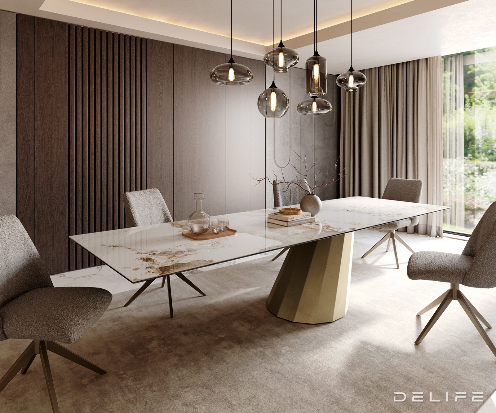 Blagovaonski stol Edge 300x100cm, Materijal: Keramika