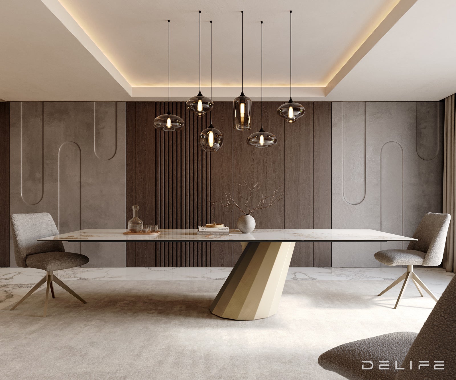 Blagovaonski stol Edge 300x100cm, Materijal: Keramika