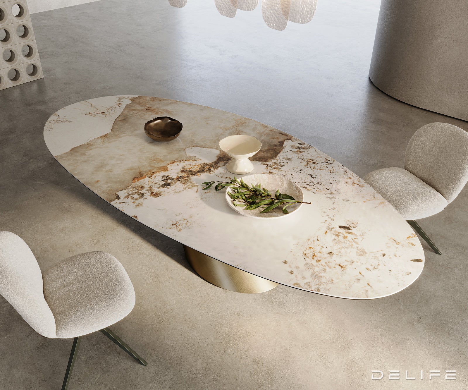 Blagovaonski stol Edge 280x130cm, Materijal: Keramika Minas Melange