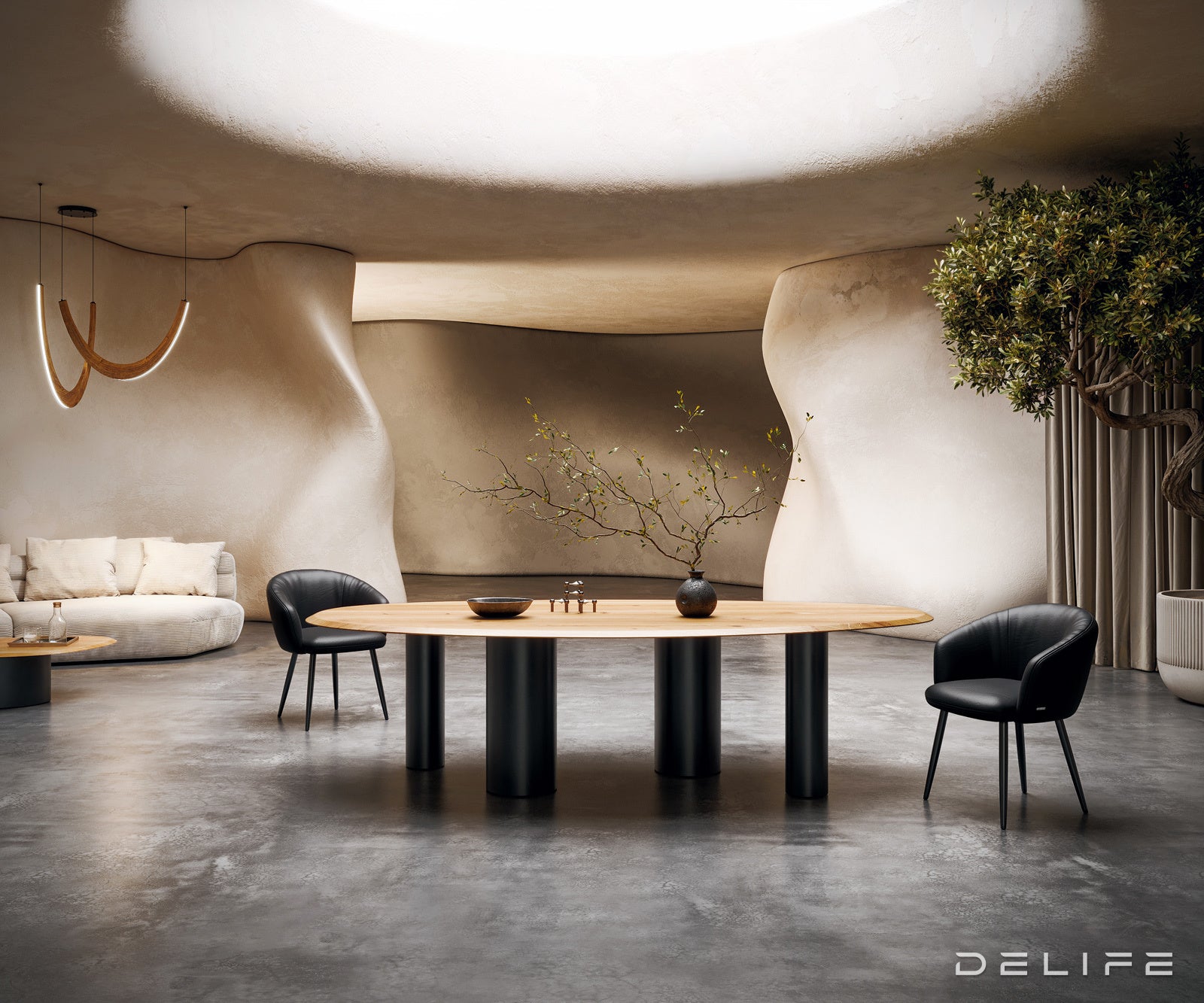 Blagovaonski stol Edge 280x130cm, Materijal: Hrast