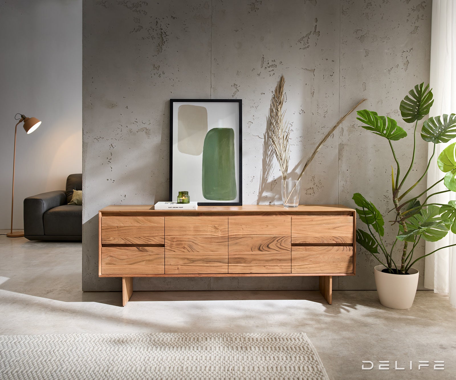 Komoda Elandor 175x35cm, Materijal: Bagrem